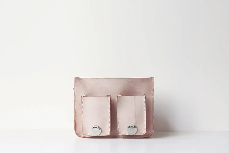 Womens Pink Leather Satchel Bag Leather Crossbody Bag for Women