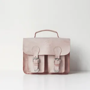 Womens Pink Leather Satchel Bag Leather Crossbody Bag for Women