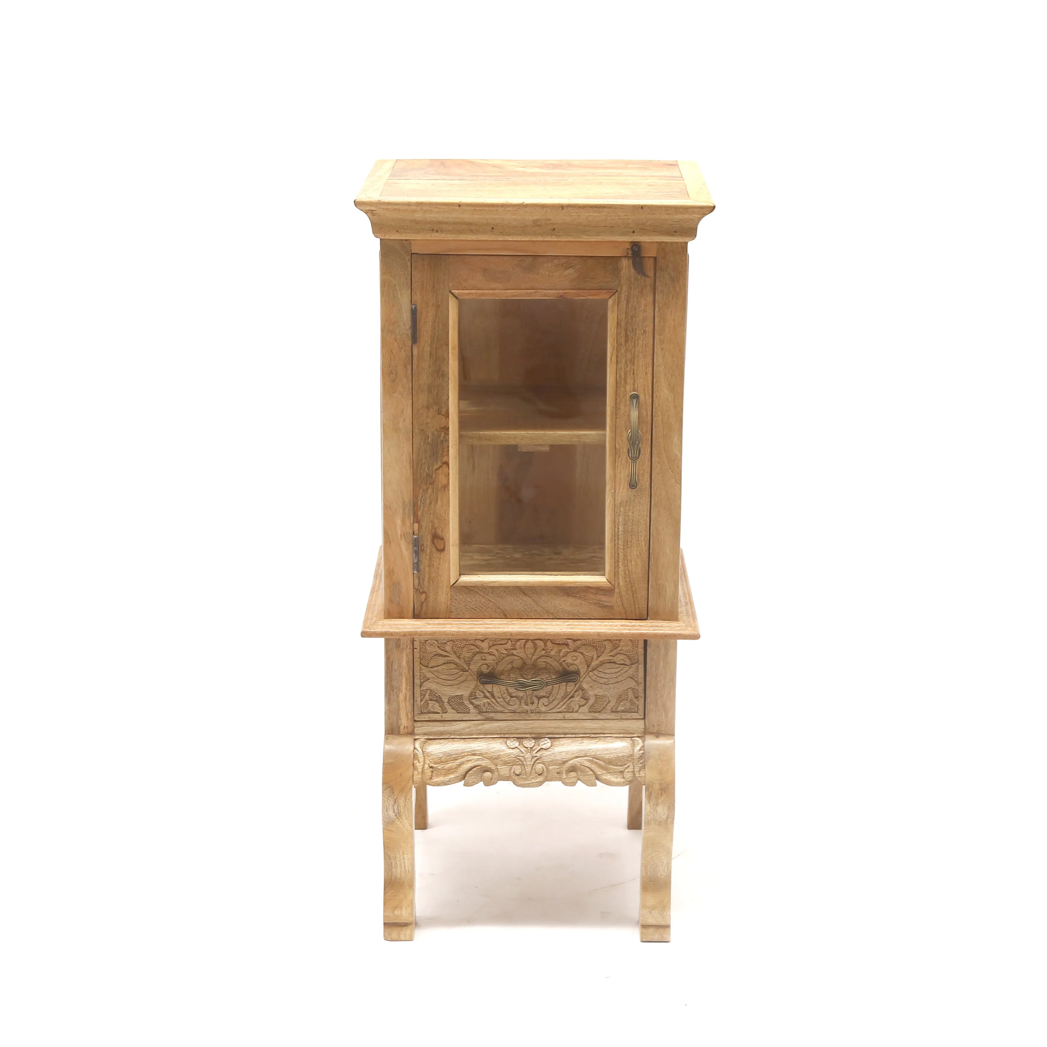Wooden Carved Leg Cabinet