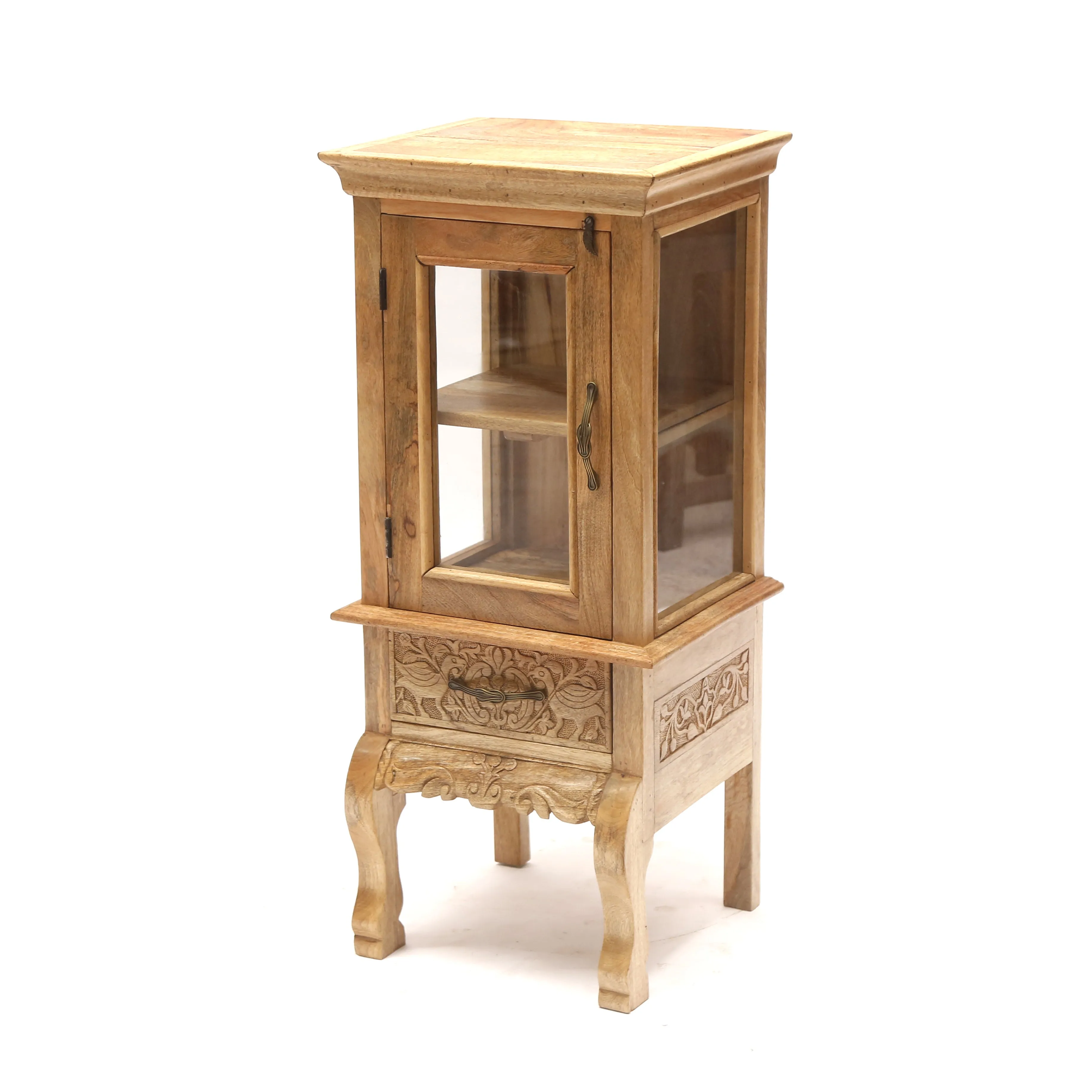 Wooden Carved Leg Cabinet