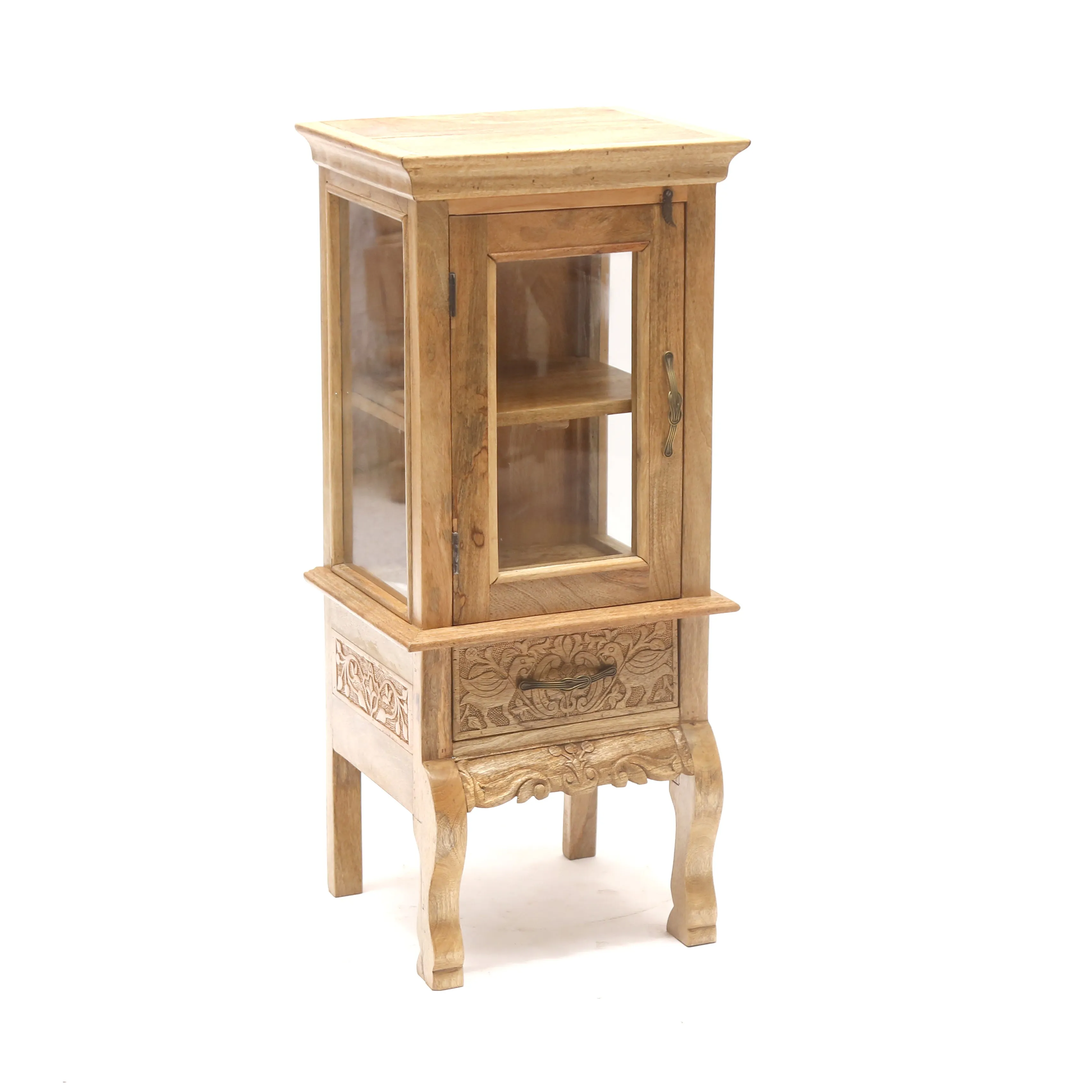Wooden Carved Leg Cabinet