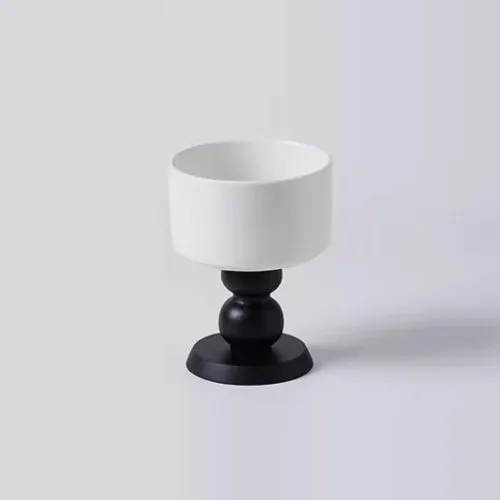 Wooden Ceramic Dessert Bowl
