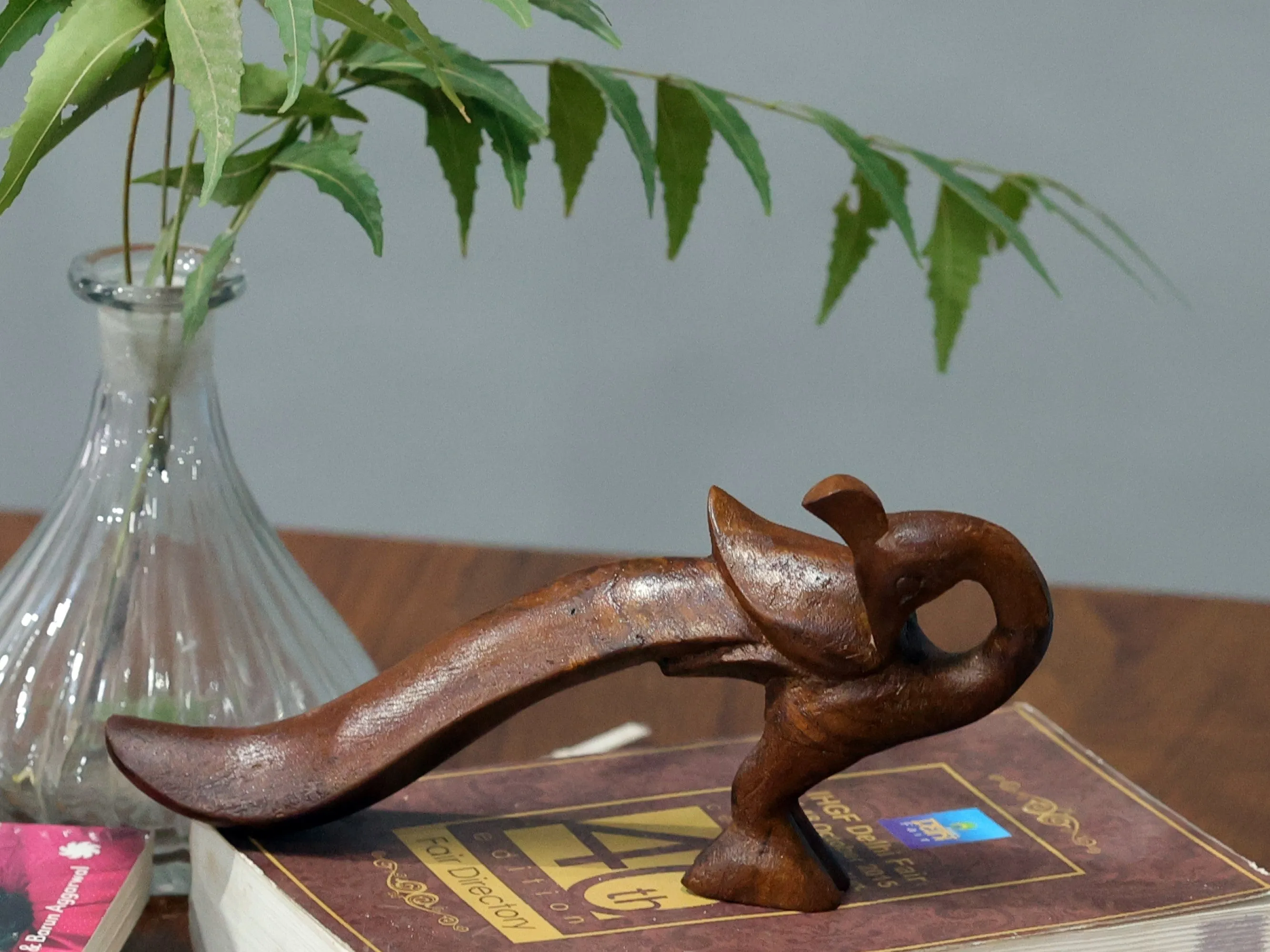Wooden Hand-crafted Bird Showpiece