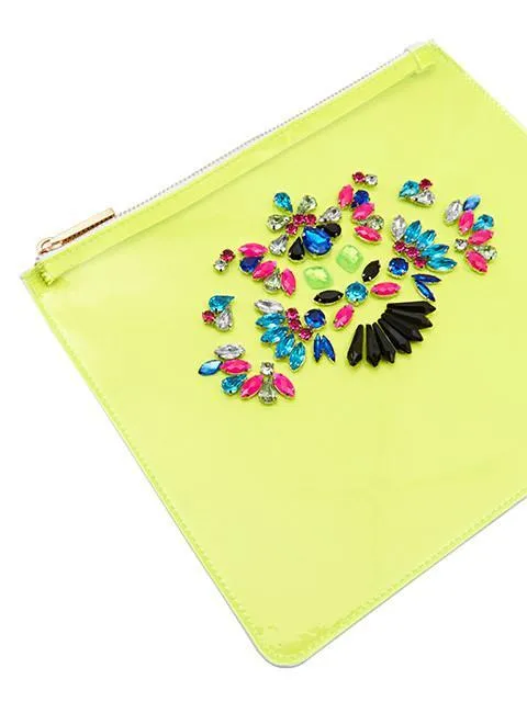 Yellow Bling Pouch