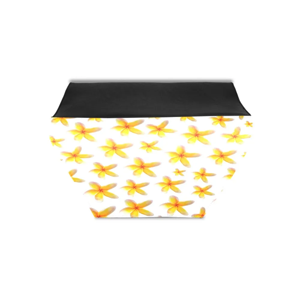 Yellow Frangipanis White Clutch Bag
