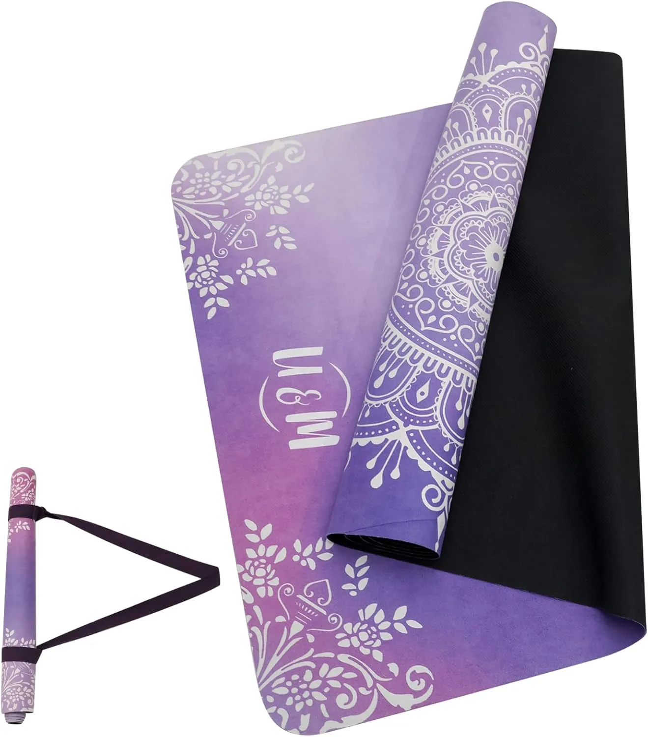 Yoga Mat Non-Slip, Exercise Suede Mat with Carrying Bag for Home Yoga