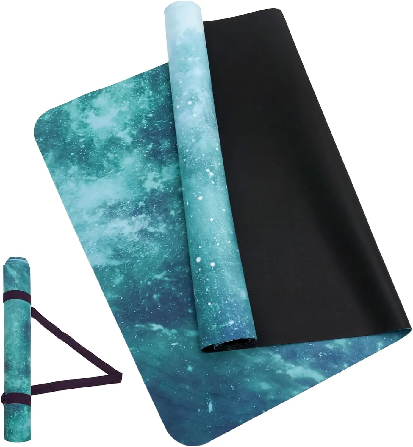 Yoga Mat Non-Slip, Exercise Suede Mat with Carrying Bag for Home Yoga