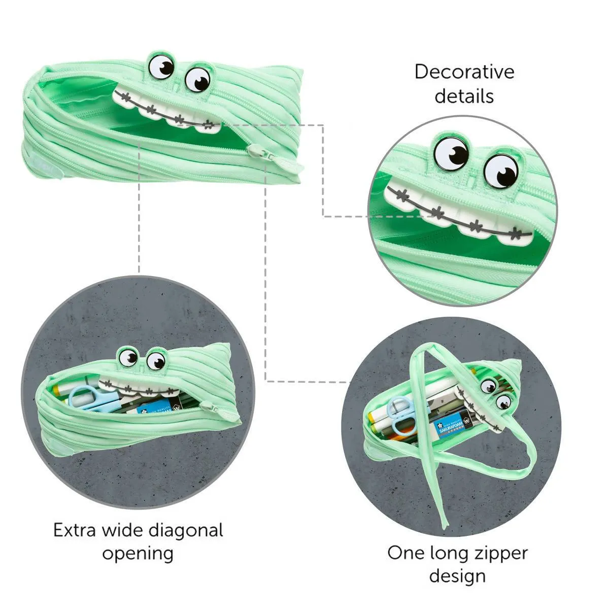Zipit Gorge Pencil Case Mint